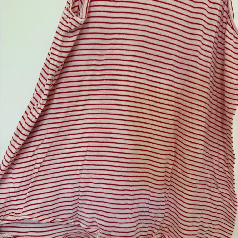 Zara red and white Striped Sleeveless Top - Picture 7 of 7